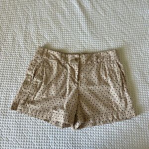 Floral Loft shorts. Size 0 cream and white pattern